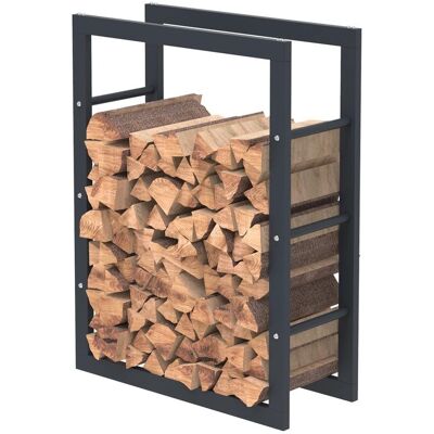 Bc-elec - HHWPF0017 Rangement à bois en acier noir 80x60x25CM, rack pour bois de chauffage, range-bûches - Publicité Bc-elec - HHWPF0017 Rangement à bois en acier noir 80x60x25CM, rack pour bois de chauffage, range-bûches - Publicité