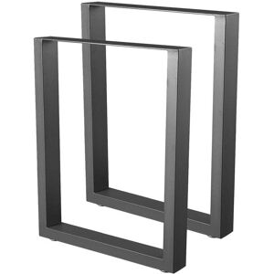 Bc-elec - HM6072-B Jeu de 2 Pieds de table en acier format rectangulaire noir, Pieds pour meubles, Pieds de table métal 60x72cm - Publicité Bc-elec - HM6072-B Jeu de 2 Pieds de table en acier format rectangulaire noir, Pieds pour meubles, Pieds de table métal 60x72cm - Publicité