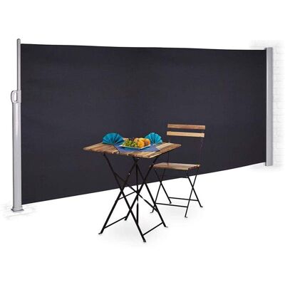 Bc-elec - ASA-160T Store latéral gris anthracite 3x1.6m rétractable pour terrasse, brise-vue jardin pare-vue... Publicité Bc-elec - ASA-160T Store latéral gris anthracite 3x1.6m rétractable pour terrasse, brise-vue jardin pare-vue... Publicité