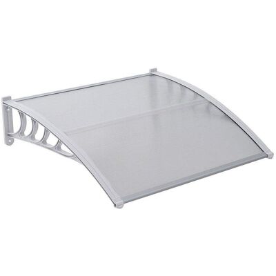 Bc-elec - M100150 Auvent de porte 100x150cm, abri de porte d'entrée, avant-toit transparent, porche - Publicité Bc-elec - M100150 Auvent de porte 100x150cm, abri de porte d'entrée, avant-toit transparent, porche - Publicité