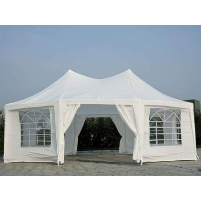 Bc-elec - 5300-0010 Tonnelle de jardin, tente de réception, pavillon de jardin Octognal, 6,8X5 m version LUXE, 45 personnes - Publicité Bc-elec - 5300-0010 Tonnelle de jardin, tente de réception, pavillon de jardin Octognal, 6,8X5 m version LUXE, 45 personnes - Publicité
