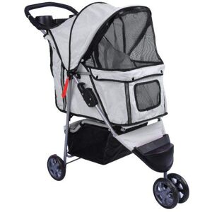 Bc-elec - 5663-0015Agrey Poussette pour animaux à 3 roues, coloris gris