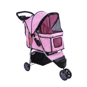 Bc-elec - 5663-0015Apink Poussette pour animaux à 3 roues, coloris rose