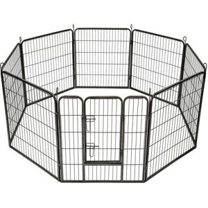 Bc-elec - 5663-1305 Parc à Chiots, enclos pour chiens et autres animaux, 8 panneaux 80x80, modulable