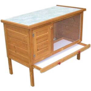 Bc-elec - 5663-1485 Cage pour Lapins, Clapier en bois avec porte et tiroir, 90 x 47 x 70cm