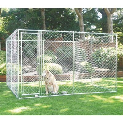 BC-ELEC - Enclos pour chiens - Parc en acier galvanisé - 3x3x1.8m / 1.5x4.6x1.8m - Publicité BC-ELEC - Enclos pour chiens - Parc en acier galvanisé - 3x3x1.8m / 1.5x4.6x1.8m - Publicité