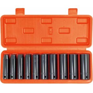 Varan Motors - VT13337 Coffret de 10 douilles pour clé à chocs 1/2'' 10 à 24mm, déboulonneuse