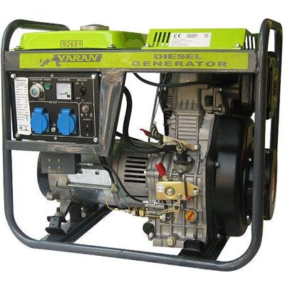 Varan Motors - 92601 Groupe électrogène Diesel 5.0kW, 2 x 230V, 1 x 12VDC - Publicité Varan Motors - 92601 Groupe électrogène Diesel 5.0kW, 2 x 230V, 1 x 12VDC - Publicité