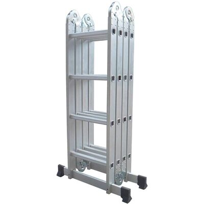 Varan Motors - DLM104 Echelle, escabeau, echafaudage multi-fonctions en alu de 4.60m, 16 échelons - Publicité Varan Motors - DLM104 Echelle, escabeau, echafaudage multi-fonctions en alu de 4.60m, 16 échelons - Publicité