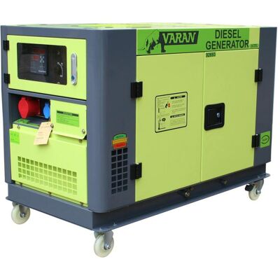Varan Motors - 92693 Générateur / Groupe électrogène Diesel insonorisé 10kVa 400V 230V 12V, Refroidissement à EAU - Publicité Varan Motors - 92693 Générateur / Groupe électrogène Diesel insonorisé 10kVa 400V 230V 12V, Refroidissement à EAU - Publicité