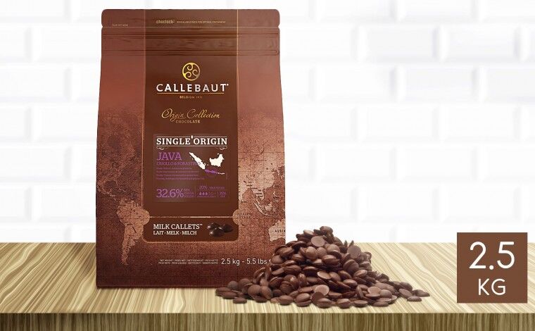 Callebaut Chocolat au lait Java 32,6% pistoles 2,5 kg Callebaut Chocolat au lait Java 32,6% pistoles 2,5 kg