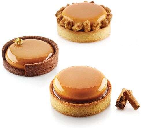 Silikomart Kit 6 Moules tarte ring - diamètre 8 cm Silikomart Kit 6 Moules tarte ring - diamètre 8 cm