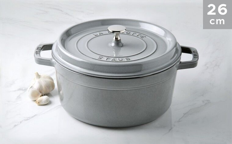 Staub Cocotte Staub Gris graphite ronde 26 cm Staub Cocotte Staub Gris graphite ronde 26 cm