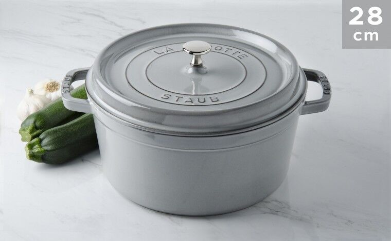 Staub Cocotte Staub Gris graphite ronde 28 cm Staub Cocotte Staub Gris graphite ronde 28 cm