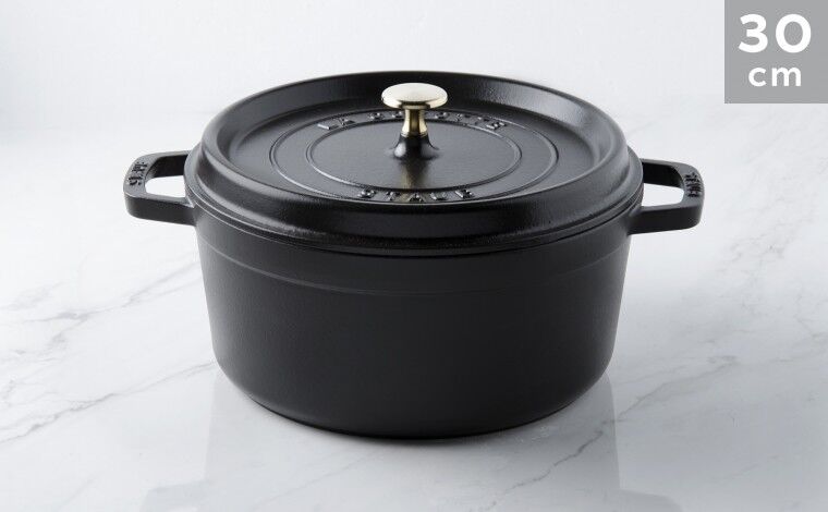 Staub Cocotte fonte noire 30 cm Staub Cocotte fonte noire 30 cm