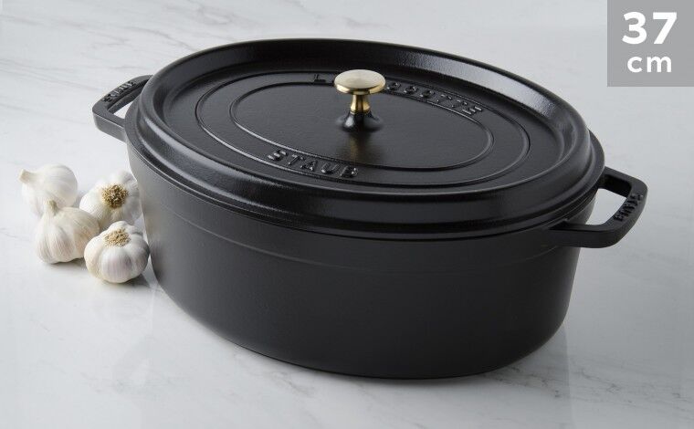 Staub Cocotte ovale fonte noire 37 cm