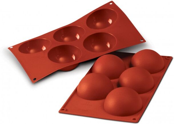 Silikomart Moule silicone 5 demi sphères Silikomart Moule silicone 5 demi sphères