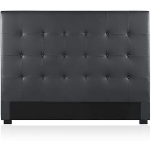 IntenseDeco Tête de lit capitonnée Premium 160cm Noir