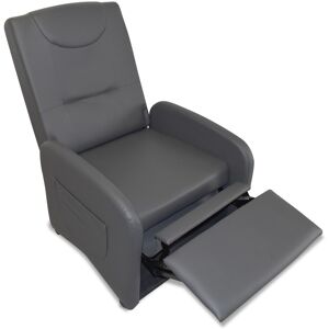 IntenseDeco Fauteuil relax pliable Bristol Gris