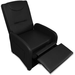 IntenseDeco Fauteuil relax pliable Bristol Noir