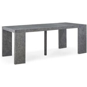 IntenseDeco Table Console Extensible Oxalys effet béton Gris