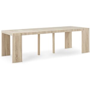 IntenseDeco Table Console Extensible Oxalys XL imitation Chêne Clair