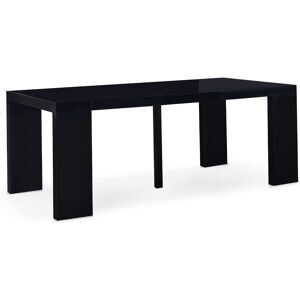 IntenseDeco Table Console Extensible Oxalys Noir Laquée