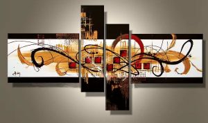 EVA JEKINS Tableau abstrait red chocolat EVA JEKINS Tableau abstrait red chocolat