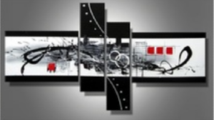 EVA JEKINS Tableau abstrait rouge noir funny EVA JEKINS Tableau abstrait rouge noir funny