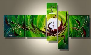 EVA JEKINS Tableau abstrait color green EVA JEKINS Tableau abstrait color green