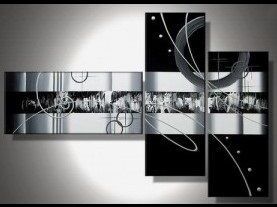 EVA JEKINS Tableau Triptyque Black & White EVA JEKINS Tableau Triptyque Black & White