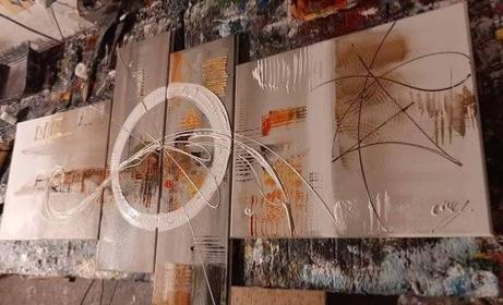 Tableau Circle fauve taupe beige Tableau Circle fauve taupe beige