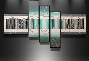 EVA JEKINS Tableaux design turquoise Daysonia EVA JEKINS Tableaux design turquoise Daysonia