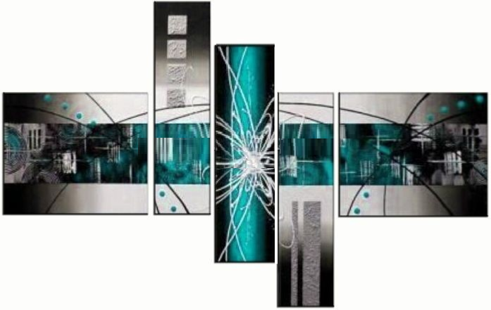 EVA JEKINS Tableaux design metal turquoise abstrait EVA JEKINS Tableaux design metal turquoise abstrait