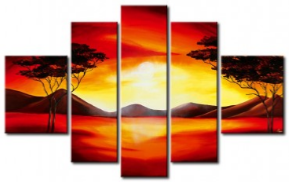 EVA JEKINS Tableau moderne Plaine Africaine EVA JEKINS Tableau moderne Plaine Africaine