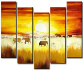 EVA JEKINS Tableau savane ensoleillée EVA JEKINS Tableau savane ensoleillée