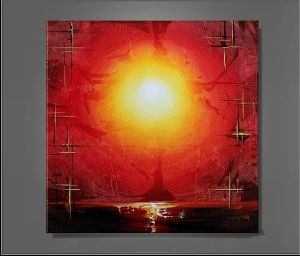 EVA JEKINS Tableau design Soleil levant abstrait EVA JEKINS Tableau design Soleil levant abstrait