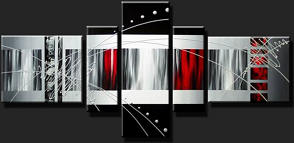 EVA JEKINS Tableaux design blanc rouge Evidence EVA JEKINS Tableaux design blanc rouge Evidence