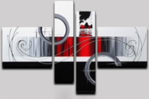 Tableau design Metal rouge noir Tableau design Metal rouge noir