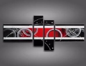 EVA JEKINS Tableau moderne rouge circle EVA JEKINS Tableau moderne rouge circle