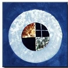 EVA JEKINS Tableau design carré circles EVA JEKINS Tableau design carré circles