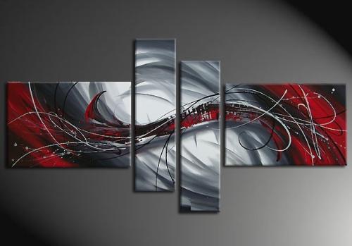 EVA JEKINS Tableaux peinture rouge gris II EVA JEKINS Tableaux peinture rouge gris II