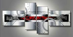 EVA JEKINS Tableaux design Gris Rouge Maïa EVA JEKINS Tableaux design Gris Rouge Maïa