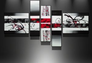 EVA JEKINS Tableaux design rouge Tendance II EVA JEKINS Tableaux design rouge Tendance II