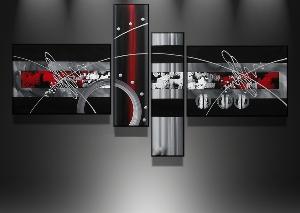 EVA JEKINS Tableau design peinture Red Moon EVA JEKINS Tableau design peinture Red Moon