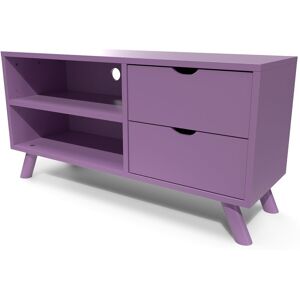 ABC MEUBLES Meuble TV Scandinave bois Viking Lilas Lilas