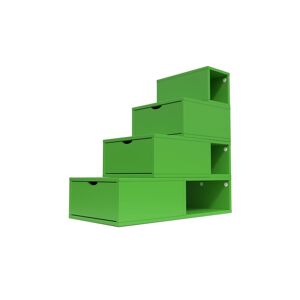 ABC MEUBLES Escalier Cube de rangement hauteur 100 cm Vert Vert