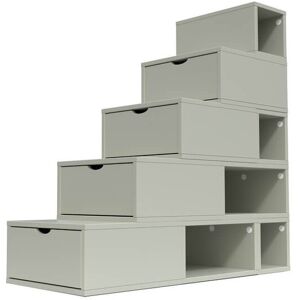 ABC MEUBLES Escalier Cube de rangement hauteur 125 cm Moka Moka