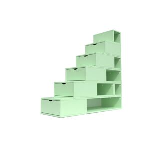 ABC MEUBLES Escalier Cube de rangement hauteur 150cm Vert Pastel Vert Pastel