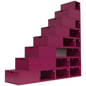 ABC MEUBLES Escalier Cube de rangement hauteur 200 cm Prune Prune